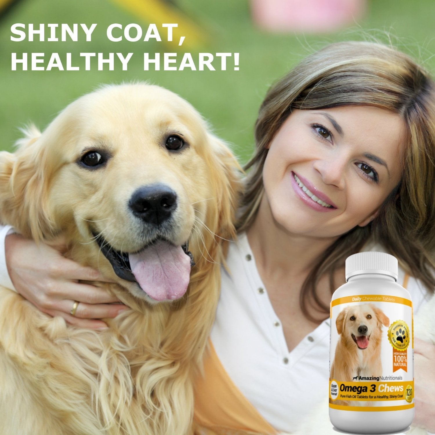 Amazing Omega 3 for Dogs - Omega 3 Fish Oil for Dogs Supplement for Itchy Skin Relief for Dry Skin and Hot Spots and Shedding Co